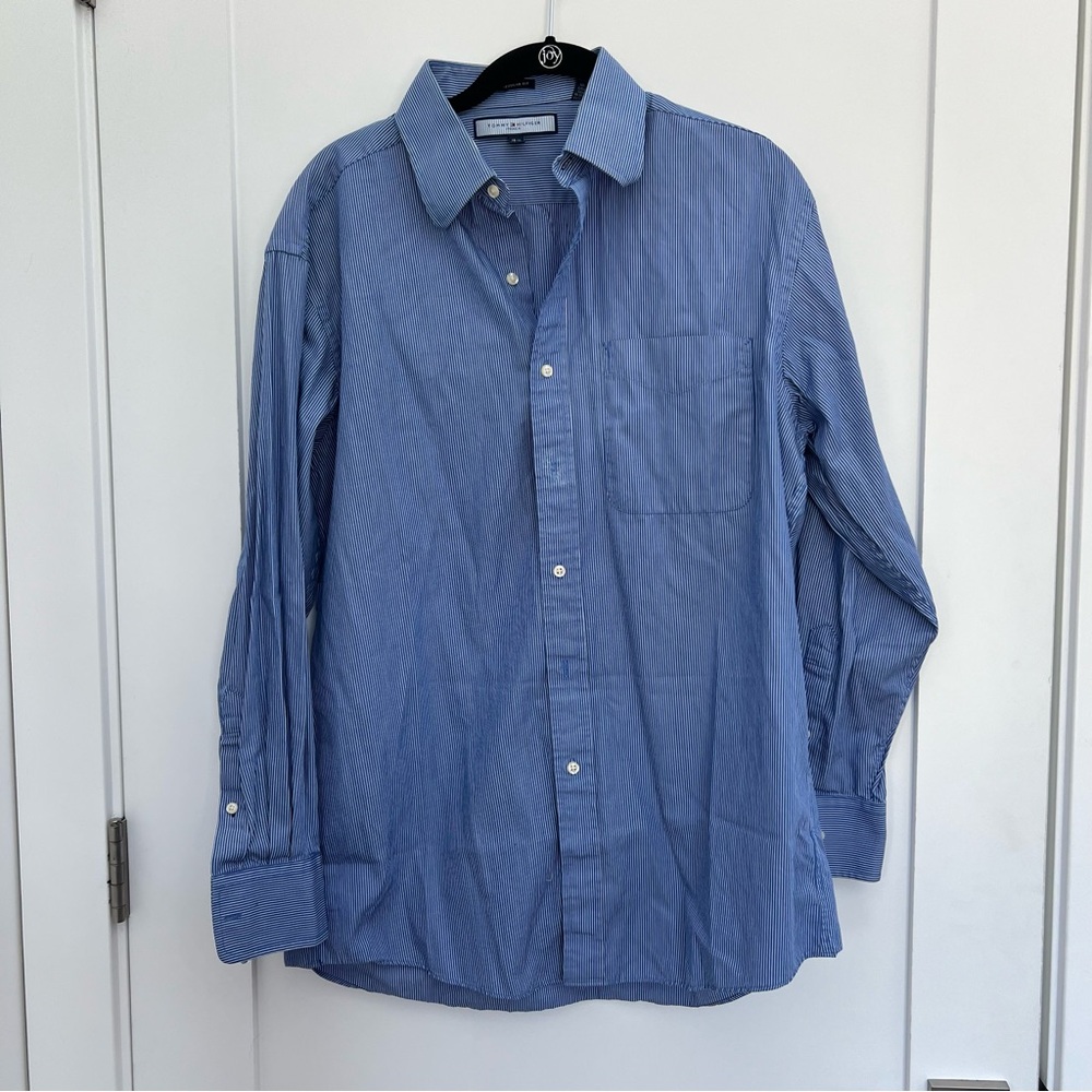 Tommy Hilfiger Blue Striped Button Front Shirt Bundle